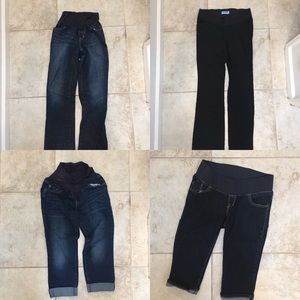 Lot of GAP & Old Navy maternity jeans